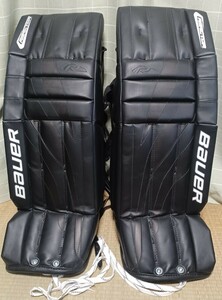 【中古良品】アイスホッケー GK ゴーリー レッグパッド BAUER REACTOR 2000　34+1インチ