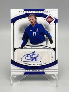 【25枚限定】2022 Panini National Treasures エマニュエル・プティ Emmanuel Petit 直筆サインカード France Auto