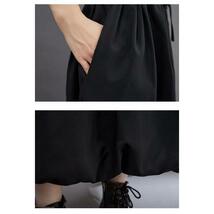 ゆったり ロング バルーン スカート XL 黒 フレア マキシ丈 ブラック　　_画像6