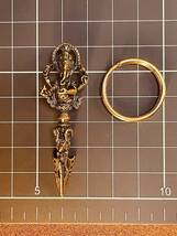 真鍮キーホルター　象神 ガネーシャ　ペンダントトップ 神様 魔除け 結界E32　_画像9