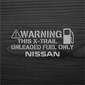 Nissan X-trail X-TRAIL fuel filler opening stencil seal sticker silver 