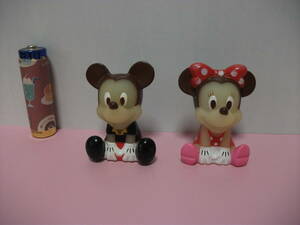 ディズニー マスコット キャラクター フィギュア 人形 ミニーマウス ミッキーマウス ２個 セット コレクション ディスプレイ オブジェ レア