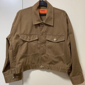 UNIVERSAL OVERALL×SLOBE citron. ワークジャケット ブラウン 八代亜紀 浮世絵 YONEX エンジン