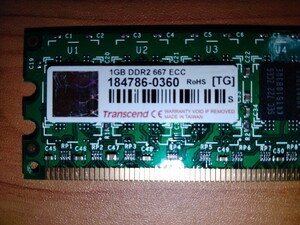 Transcend製 DDR2-667 ECC 1GB 6枚 動作未確認