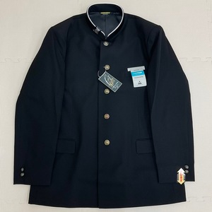 (新品) 男子 標準型学生服 学ラン 195A ◆大きめ◆黒◆詰襟◆カシドス◆GREENMATE◆日本製◆ラウンドカラー◆男子学生◆中学校◆高校◆制服