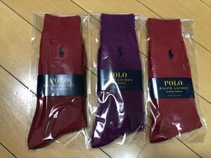 送料込 新品 POLO 靴下 ポロ ラルフローレン メンズ ソックス 紳士 3足セット 24-26cm F6