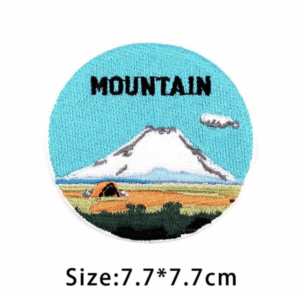 OUTDOORワッペン 富士山ワッペン 山脈ワッペン フジヤマワッペン アイロンワッペン 刺繍ワッペン アイロンパッチ