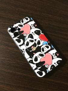 即決 ◆ iPhone 12 ケース ◆ 立体感ある パンダ＆ハート panda ぱんだ 可愛い動物 ◆ 送料無料