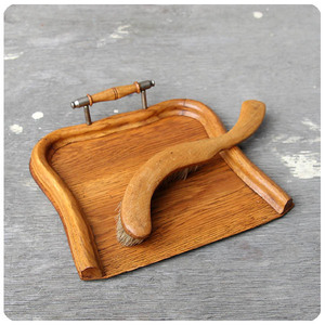  England antique desk dust bread & brush wooden .... miscellaneous goods [ bread .. taking .]P-096