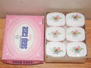 石鹸箱 1ダース 3色 12個セット 樹脂製 未使用長期保管品 昭和レトロ ソープケース 宝石ブランド NO.230