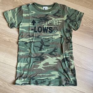 THE HIGH-LOWS ハイロウズ　迷彩柄Tシャツ 半袖　古着　ミリタリー　Sサイズ