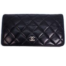 【中古】CHANEL/シャネル マトラッセ ココマーク 二つ折り 長財布[b29-42］_画像1