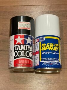 タミヤ TAMIYA COLOR TS-6 マットブラック　＋　Mr. color SPRAY 1 ホワイト