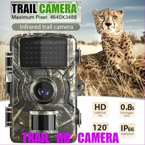 [ free shipping ] Trail camera night vision photographing 1600 ten thousand pixels 4K HD1080p, waterproof Home security camera, outdoors crime prevention hunting monitoring color display vc