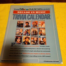 カレンダー ビルボード THE Billboard MUSICIAN 1990 TRIVIA CALENDAR_画像1