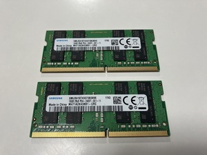 ノートPC用 メモリ ２枚 SAMSUNG PC4-2400T-SE1-11 (DDR4-2400) 16GB×2枚 計32GB