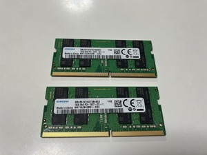 ノートPC用 メモリ ２枚 SAMSUNG PC4-2400T-SE1-11 (DDR4-2400) 16GB×2枚 計32GB