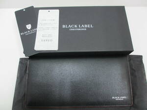 ブランド祭 未使用品 ブラックレーベル クレストブリッジ 牛革 長財布 BLACK LABEL CRESTBRIDGE