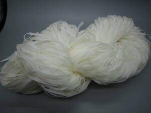 国産　生成　シルパロンリボンテープ４㎜巾　 シルパロン（アクリル）100％