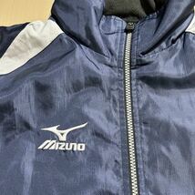 美品　MIZUNO　ミズノ　ウィンドブレーカー　トレーニングウェア　ネイビー　メンズ　Sサイズ　刺繍ロゴ　_画像3