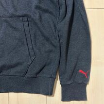 良品　PUMA　プーマ　ビッグプリント　プルオーバーパーカー　スウェットパーカー　フーディ　Hoodie　メンズ　Mサイズ　ダークグレー_画像3