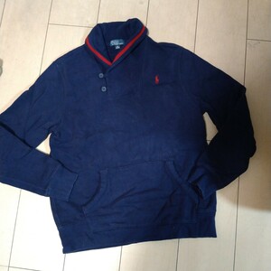  Ralph Lauren ... collar thin sweatshirt 160 navy blue collar attaching ralph