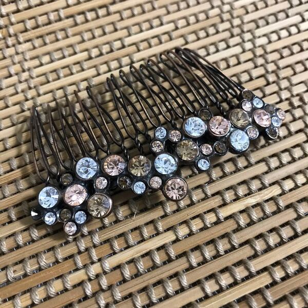 正規店購入 acca アッカ コーム ラインストーン ブロンズ ブラウン ヘアアクセ ビジュー ヘアアクセサリー セット 髪留め