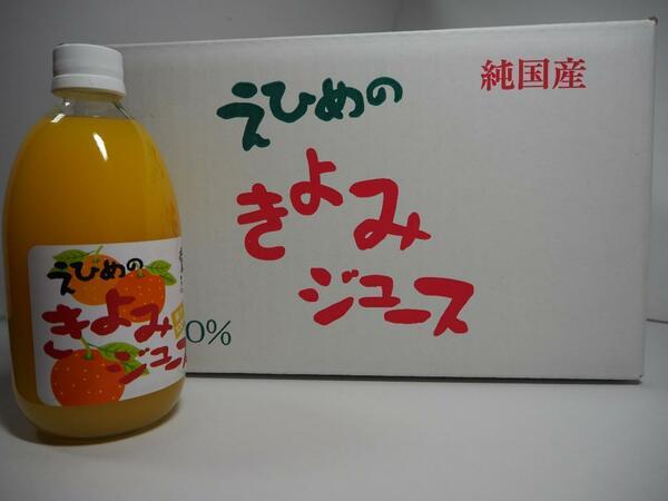 ２ケース買いでお得5％引き！地元愛媛の道の駅で人気！愛媛県産果汁１００％清見タンゴールストレートジュース５００mlｘ24本入り#