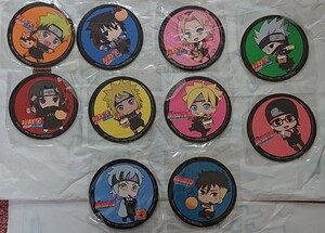 NARUTO BORUTO ばくだん焼き本舗 コースター 全10種 ナルト サスケ サクラ カカシ イタチ ミナト ボルト サラダ ミツキ カワキ