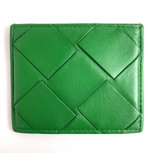 ボッテガヴェネタ カセット カードケース イントレチャート グリーン 名刺入れ 定期入れ 緑 Bottega Veneta 財布 コンパクト スモール