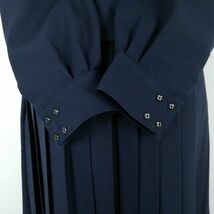 1円 セーラー服 スカート スカーフ 上下3点セット 165A ELLE 冬物 白3本線 女子 学生服 中学 高校 紺 制服 中古 ランクB EY1016_画像4