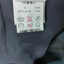 1円 スクールスカート 大きいサイズ 夏物 w80-丈63 チェック 中学 高校 プリーツ 学生服 制服 女子 中古 HK1708_画像5