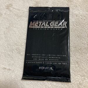 メタルギアソリッド【未開封】1pack コナミ KONAMI METAL GEAR SOLID トレカ　トレーディングカード　E
