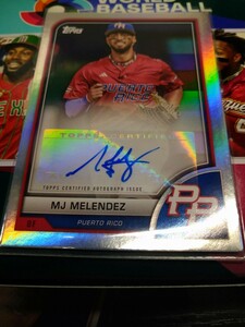 2023 Topps World Baseball Classic WBC MJ MELENDES MJ・メレンデス ノンシリアル 直筆サイン プエルトリコ