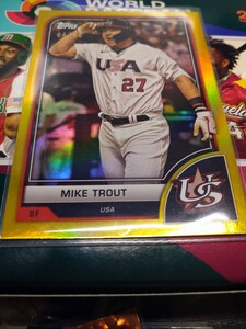 2023 Topps World Baseball Classic WBC MIKE TROUT マイク・トラウト 50枚限定ゴールド ロサンゼルス・ドジャース 