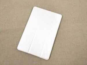 iPad mini 5用 カバー PUレザー+ハードケース 三つ折り スタンド ホワイト