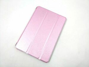 iPad mini1/2/3用 カバー PUレザー+ハードケース 三つ折り スタンド ピンク