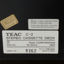 TEAC C-2 カセットデッキ_画像6