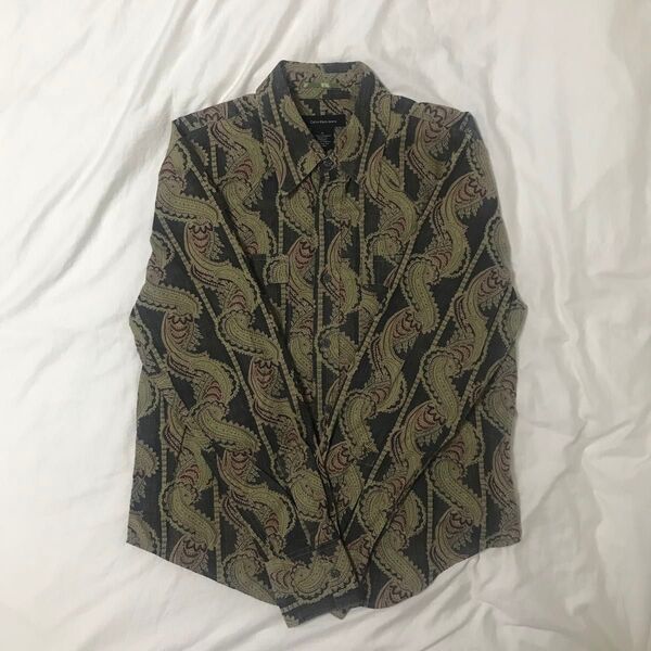 CalvinKleinjeans 柄シャツ 古着 総柄 ペイズリー ヴィンテージ