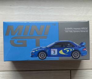 1/64　MINI-GT　★　スバル インプレッサ WRC97　1997ラリー・サンレモ 優勝車 #3 ( 左ハンドル )　★ MINI GT MGT00512