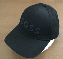 HUGO BOSS キャップ 立体 刺繍 CAP 黒 オール ブラック 大谷翔平 着用 ブランド 好きに も ヒューゴ ボス 帽子 共用 シェア_画像1