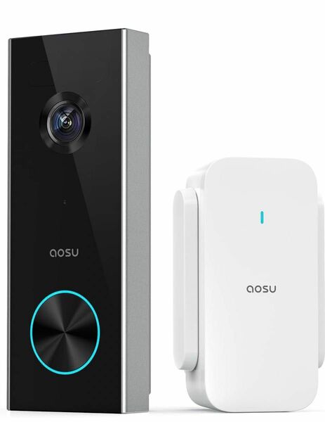 AOSU 2K ワイヤレス カメラ付き インターホン 外出先からも通話可能 】ドアホン ビデオドアベル カメラ付き