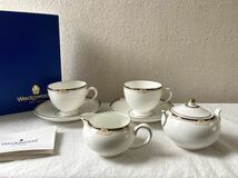 WEDGWOOD キャベンディッシュ　4点セット　ティーポット シュガーポット 未使用品　ウェッジウッド CAVENDISH_画像1