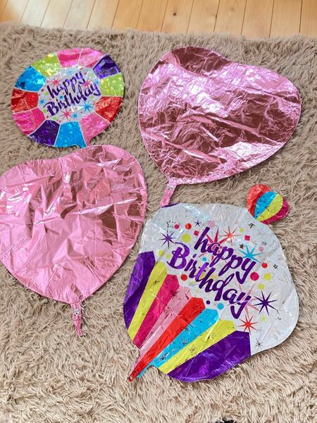 バルーン　ハート　カップケーキ　BIG balloon 誕生日　パーティー
