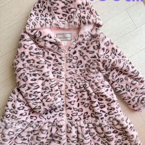 100 ヒョウ柄 ピンク ワンピース ボアコート