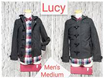 ★送料無料★ Lucy ダッフルコート メルトンウール チャコール ルーシー ダッフルコート Medium_画像1