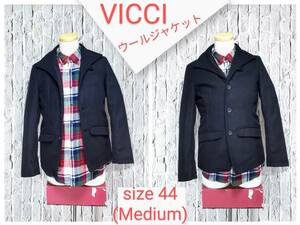 ★送料無料★ VICCI ウールジャケット メルトンウール ネイビー ビッチ ジャケット 44(Medium)