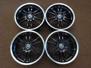 A-5　X CROSS SPEED (黒)　16×6.5J ET43 PCD100 4H 4本　人気商品　軽量　スポコン　Racing　sports　コンパクトカー　等に是非　！