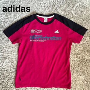 【美品】adidas アディダス レディース Tシャツ スポーツウェア 大きいサイズ Oサイズ 