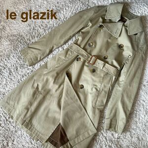 【美品】le glazik ルグラジック トレンチコート スプリングコート 36